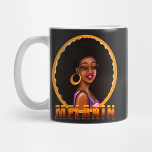 Melanin afro queen 2022 beautiful black woman with afro hair Mug